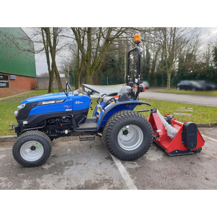 Solis 26 Compact Tractor (26HP with turf tyres) with Winton Flail Mower 1.45m