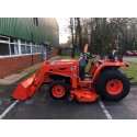 Kubota STV36 4WD Hydrostatic Compact Tractor with Front Loader and Mid-Mounted 60" Cutter Deck