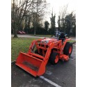 Kubota STV36 4WD Hydrostatic Compact Tractor with Front Loader and Mid-Mounted 60" Cutter Deck