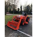 Kubota STV36 4WD Hydrostatic Compact Tractor with Front Loader and Mid-Mounted 60" Cutter Deck