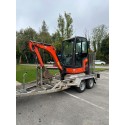 Kubota KX015-4 1.5 Tonne Digger / Mini Excavator with 1 bucket and A Trailer