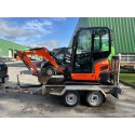 Kubota KX015-4 1.5 Tonne Digger / Mini Excavator with 1 bucket and Indespension AD2000 Trailer