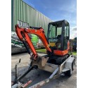 Kubota KX015-4 1.5 Tonne Digger / Mini Excavator with 1 bucket and Indespension AD2000 Trailer