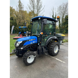 Solis 26 HST (Hydrostatic) Compact Tractor with Cab (industrial tyres) with Sno-Way Model 4 Salt Spreader