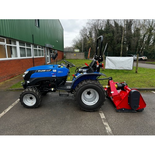 Solis 26 Compact Tractor (EX-DEMO) with Winton Flail Mower 1.45m