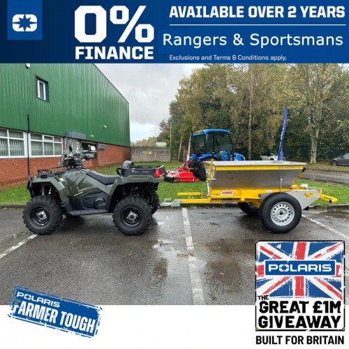 Polaris Sportsman X2 570 EPS Quad Bike and Logic Salt/Sand Spreader GDS251R